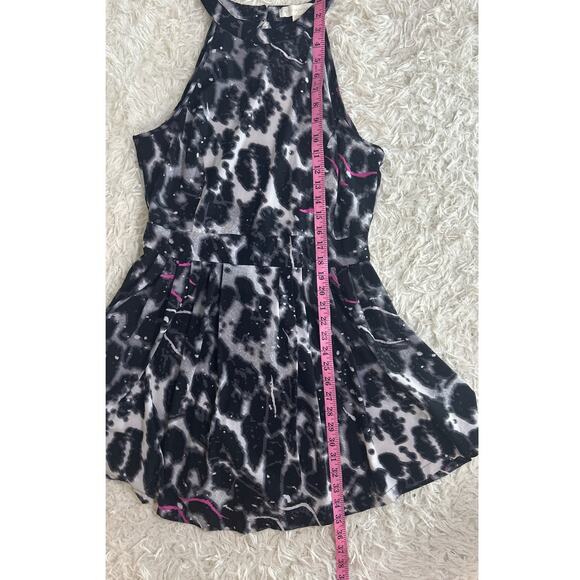 Nicki Minaj Juniors Size 9/10 Black Abstract Animal Print Skater Dress #0503 - Picture 9 of 11